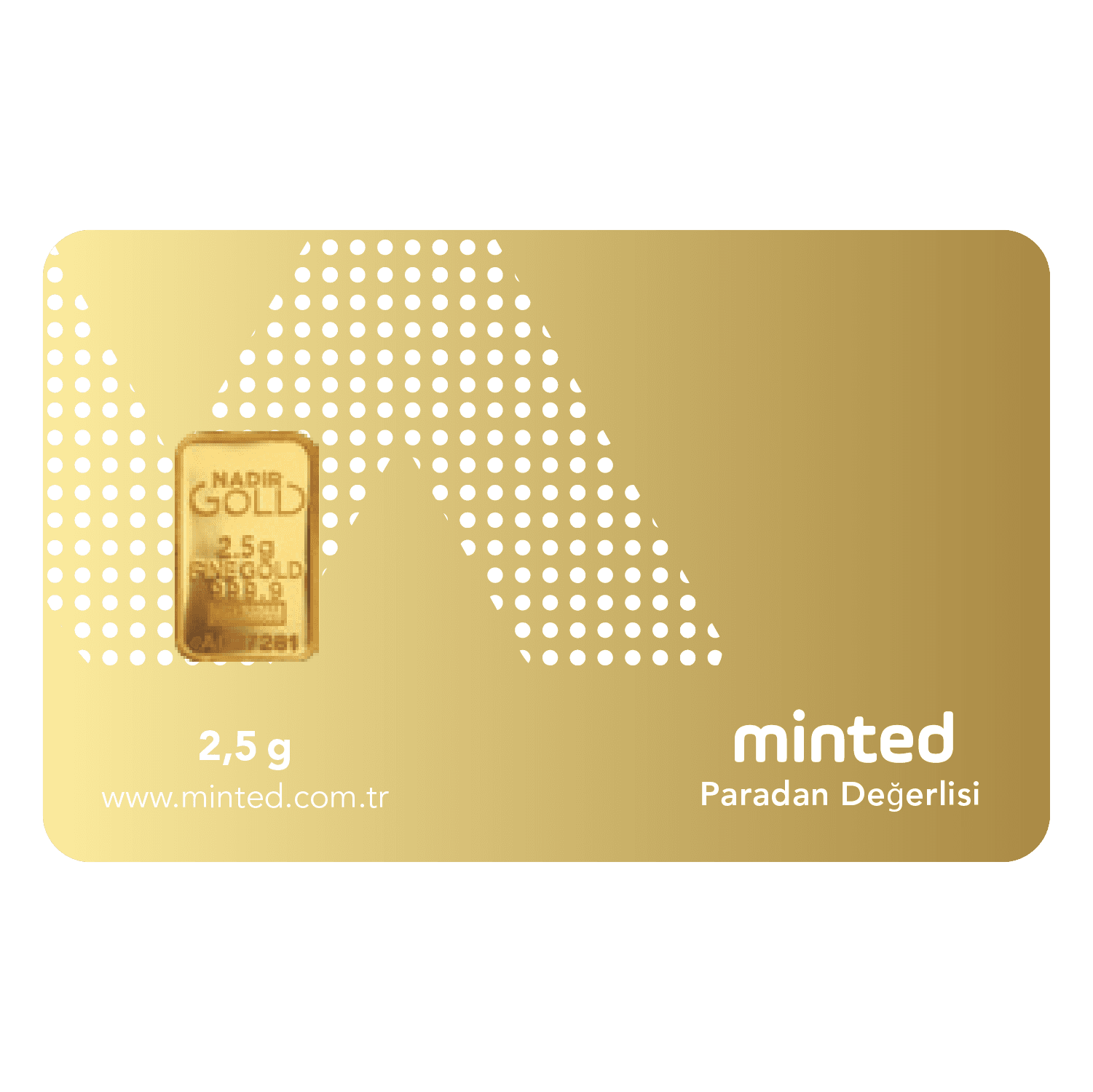 Minted 2,5 Gr 999,9 Külçe Altın