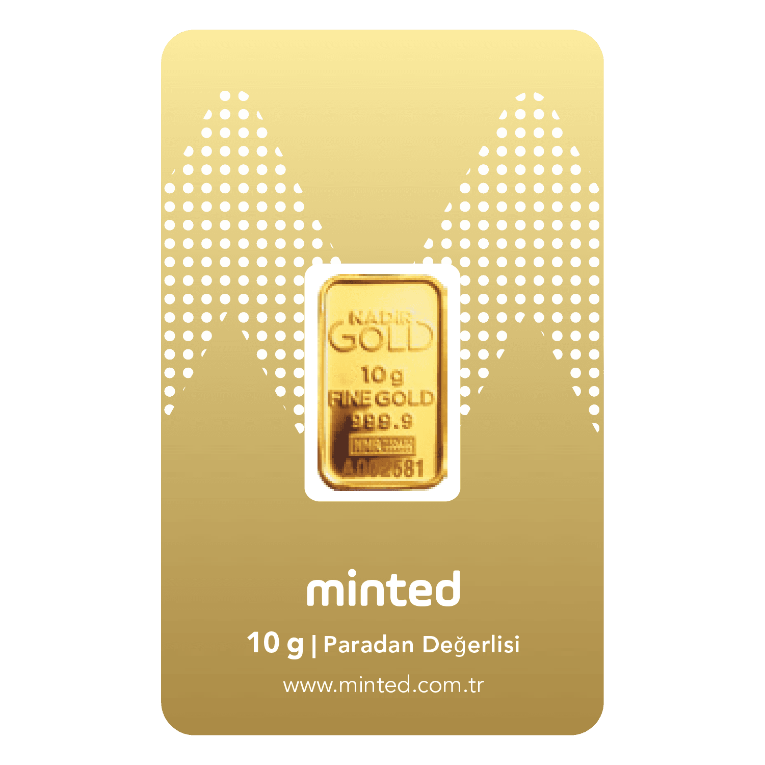 Minted 10 Gr 999,9 Külçe Altın