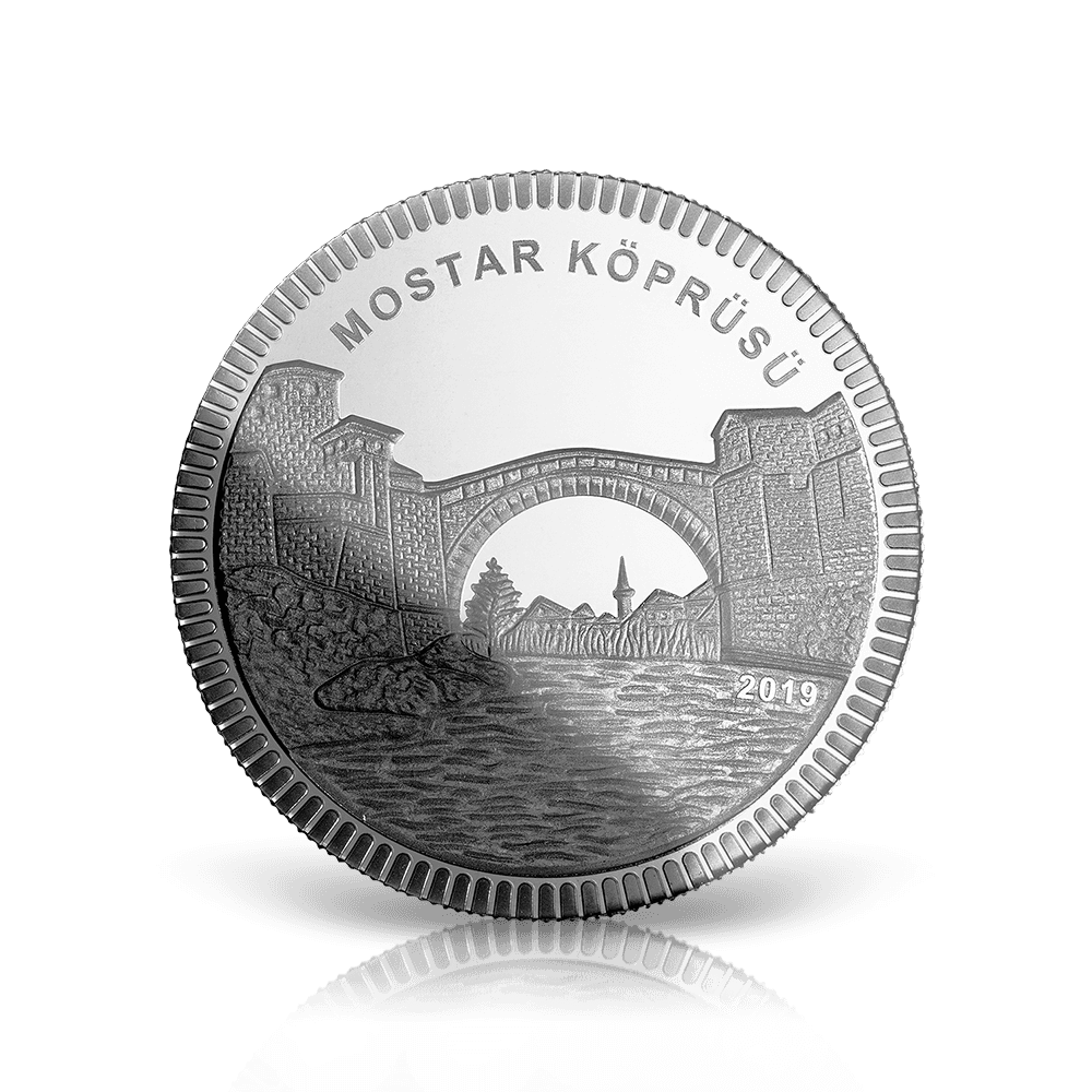 Mostar Köprüsü Gümüş 2019 (999.0 Saflık Gümüş 1 Ons)