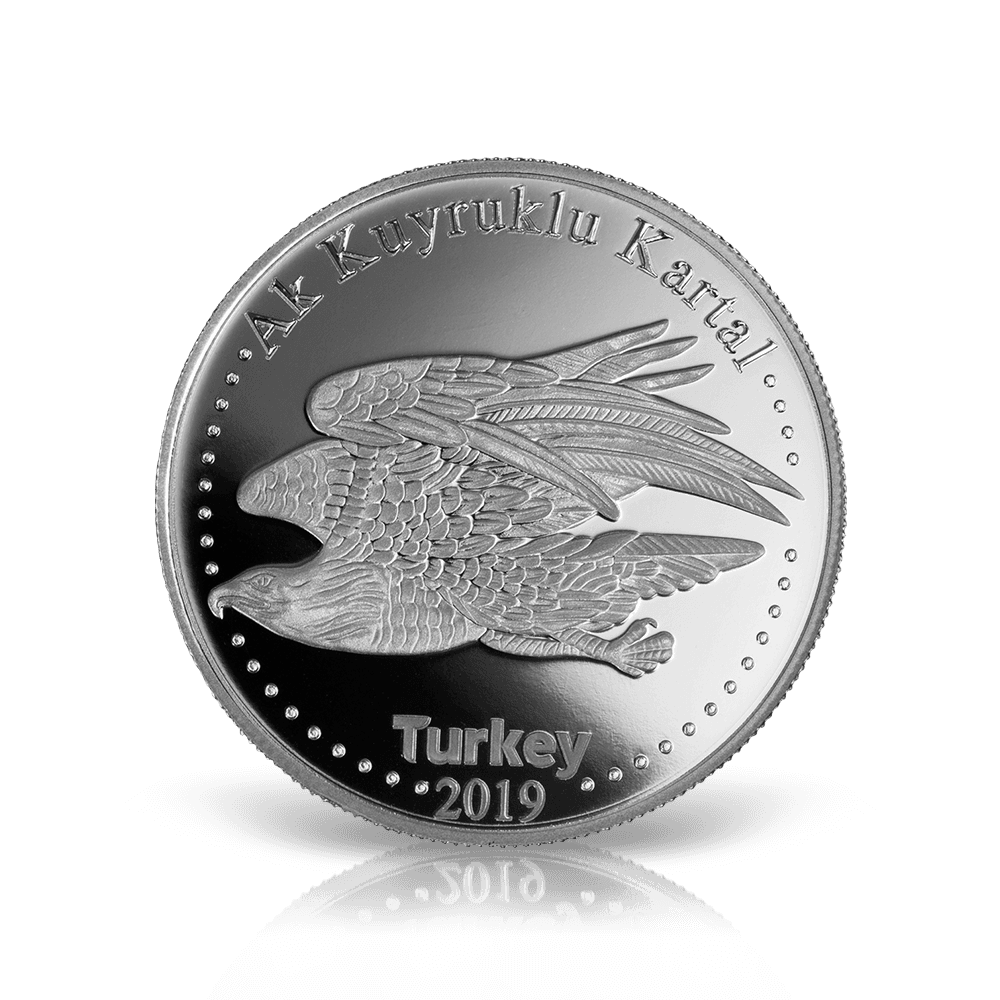 Akkuyruklu Kartal 2019 (999.0 Saflık Gümüş 1 Ons)